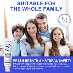 7.5% Hydroxyapatite Toothpaste 2 Pack, Fluoride-Free Nano Hydroxyapatite Toothpa