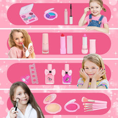 Kids Makeup Set for Girls, Real Washable Non-Toxic Girls Makeup Kit withCos MGEX