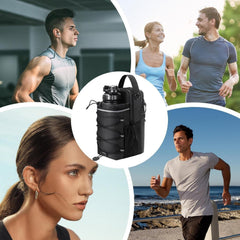 Magnetic Bottle Bag | Fitness Bottle with Phone Holding Sleeve | Portable Leak-P