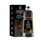 Black Hair Dye Shampoo 3 in 1 for Gray Hair, Hair Colour Shampoo for Women Men G