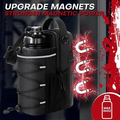 Magnetic Bottle Bag | Fitness Bottle with Phone Holding Sleeve | Portable Leak-P
