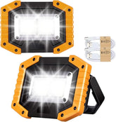 Edasion 30W LED Work Light Rechargeable COB Floodlight Super Bright, 2 Packs