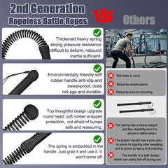 Upgrade 2nd Generation Weighted Ropeless Battle Ropes for Home Gym | Portable Co