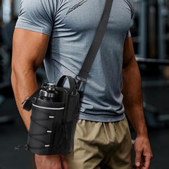 Magnetic Bottle Bag | Fitness Bottle with Phone Holding Sleeve | Portable Leak-P