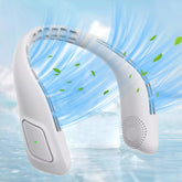 AJVV Portable Bladeless Neck Fan 3 Speeds USB Rechargeable Fan 4000mAh for Men