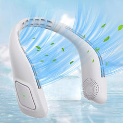 AJVV Portable Bladeless Neck Fan 3 Speeds USB Rechargeable Fan 4000mAh for Men