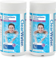 Chlorine Granules for Hot Tub, Spa & Swimming Pool, Rapid Water Disinfectant & Pool Cleaning Treatment, Available in 1kg/2kg/4kg/5kg