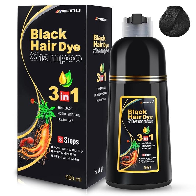 3 in 1 Black Hair Dye Shampoo