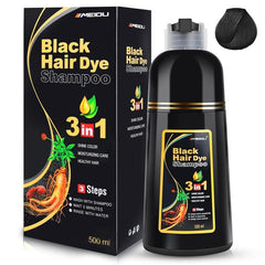 3 in 1 Black Hair Dye Shampoo