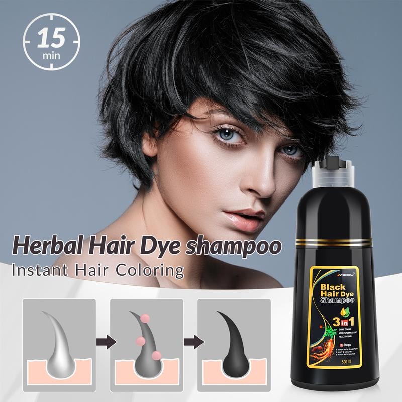 3 in 1 Black Hair Dye Shampoo