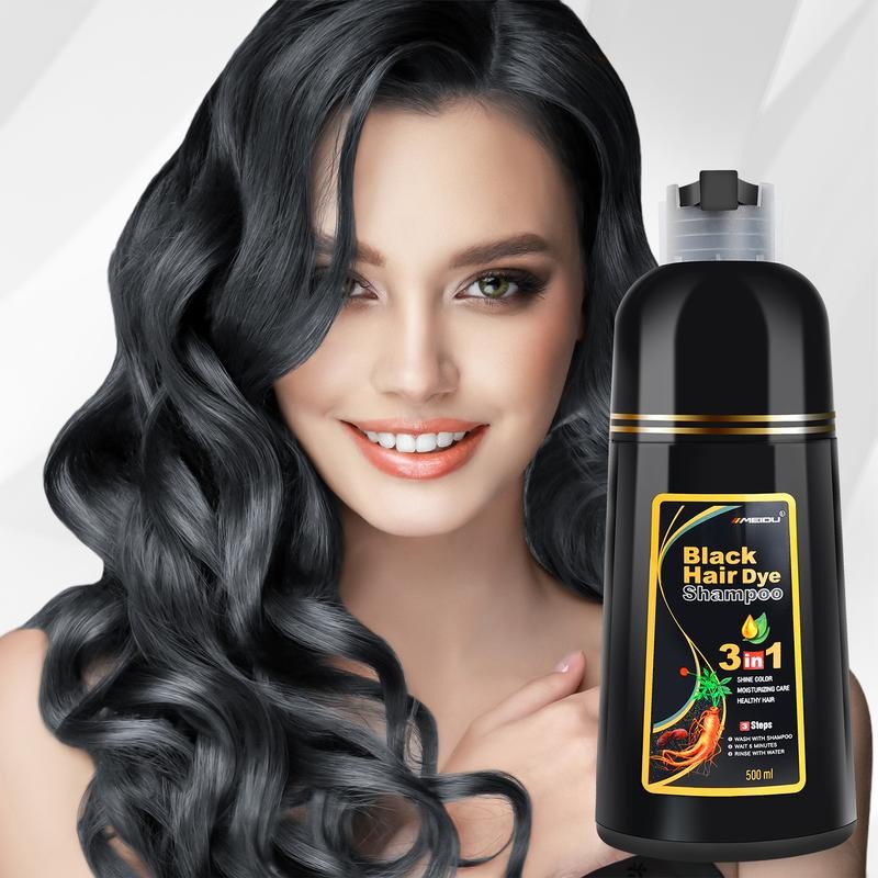 3 in 1 Black Hair Dye Shampoo