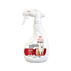 FIELL Pet Stain & Odour Remover Spray 380ml, Bio‑Enzyme Deodoriser, Lick‑Safe for Dogs & Cats, 72H Long‑Lasting Odor Eliminator for Urine, Stool, Home Carpet Sofa