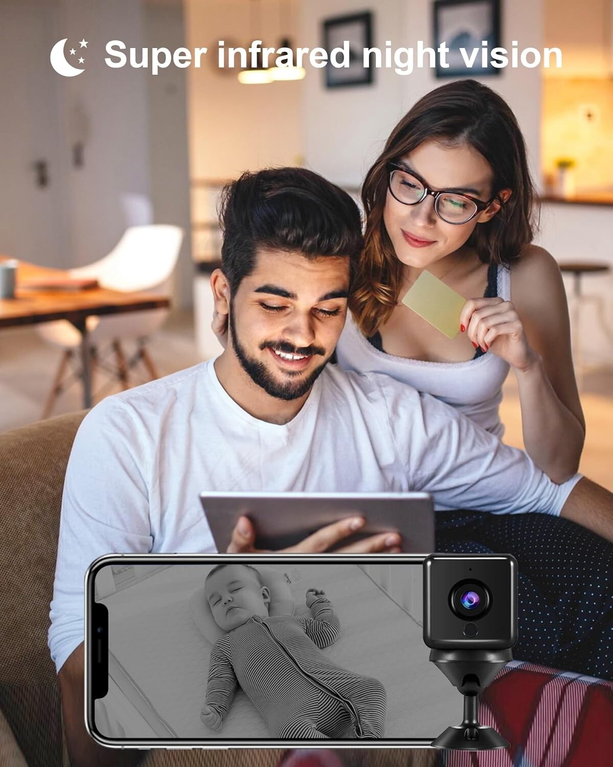 AOBOCAM Mini Camera for Home 4K HD Indoor Battery Mini Cameras Wireless WiFi Sec