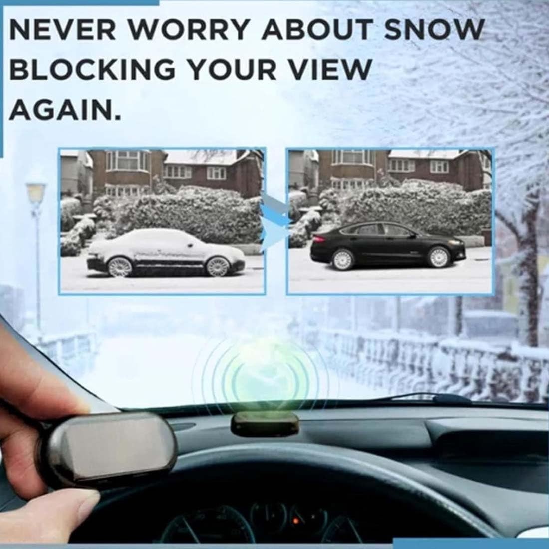 Car Snow Removal Tool - USB Rechargeable, Auto Car Electromagnetic Molecular Win