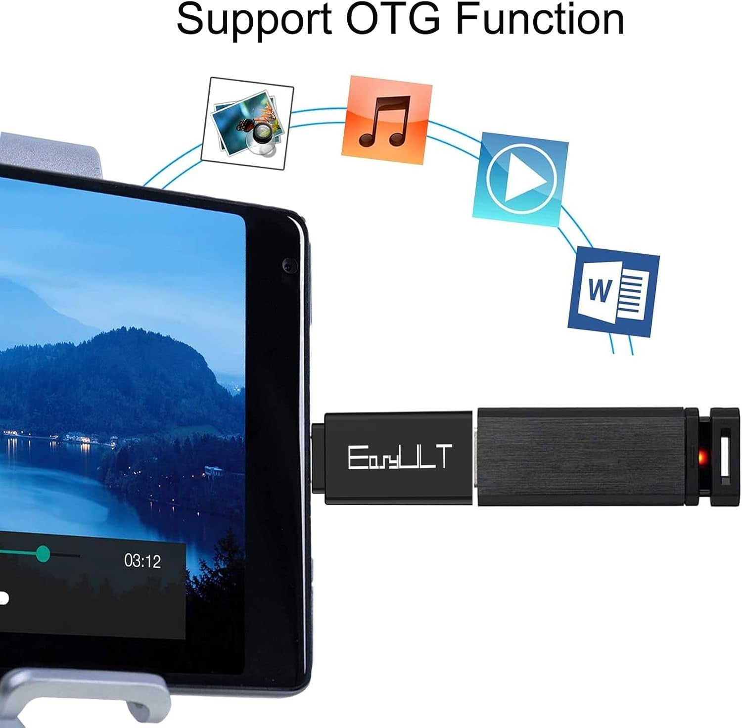 EasyULT USB C to USB 3.0 Adapter[4PCS], USB OTG Type C Male to USB A Female Adap