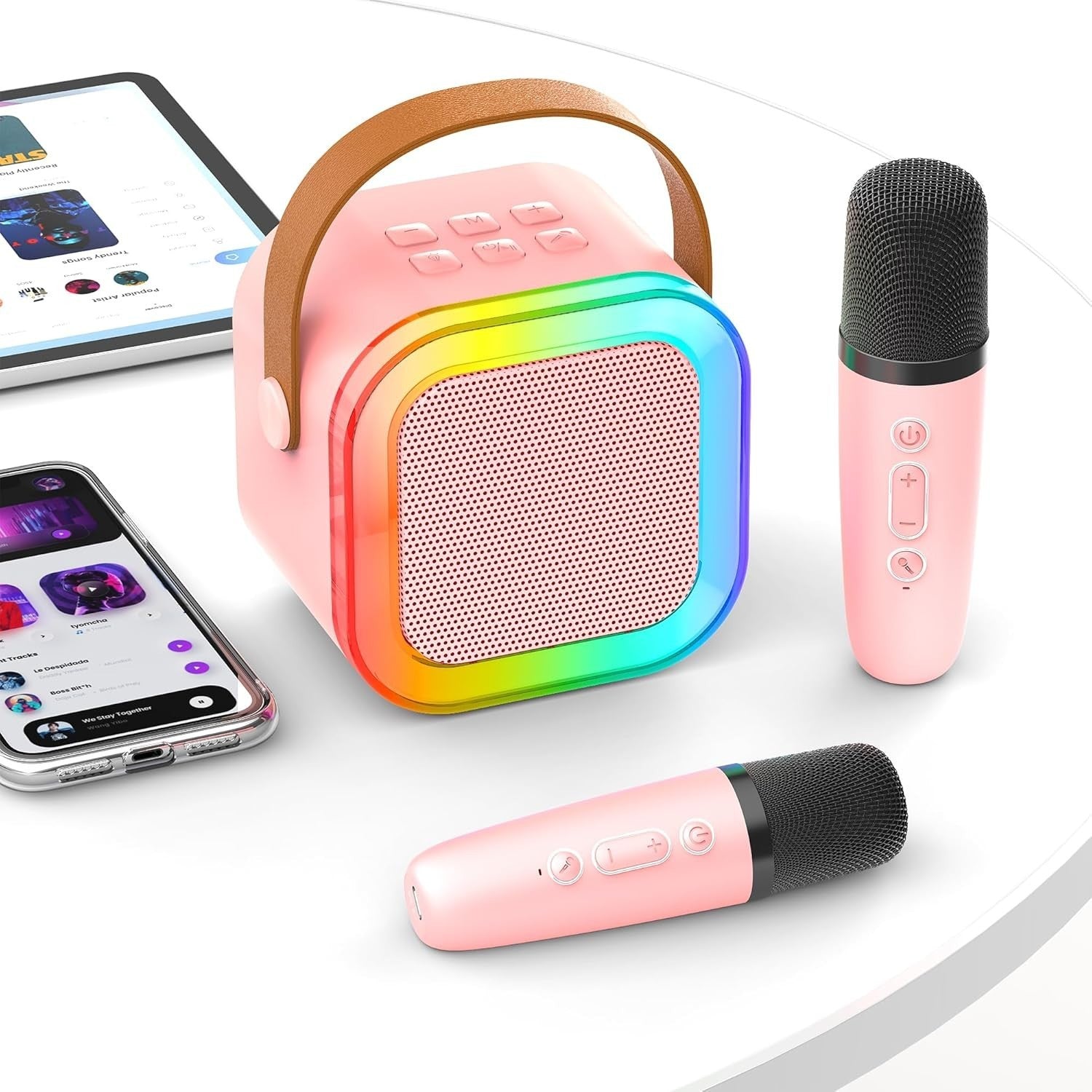 Kids Karaoke Machine 2 Microphones Gift for Girl: [Newest] Girl Birthday Present