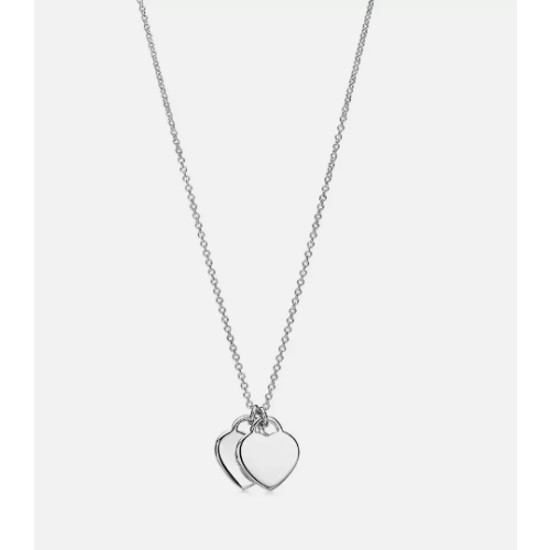 & Co. 925 Sterling Silver Return To Blue Mini Double Hearts