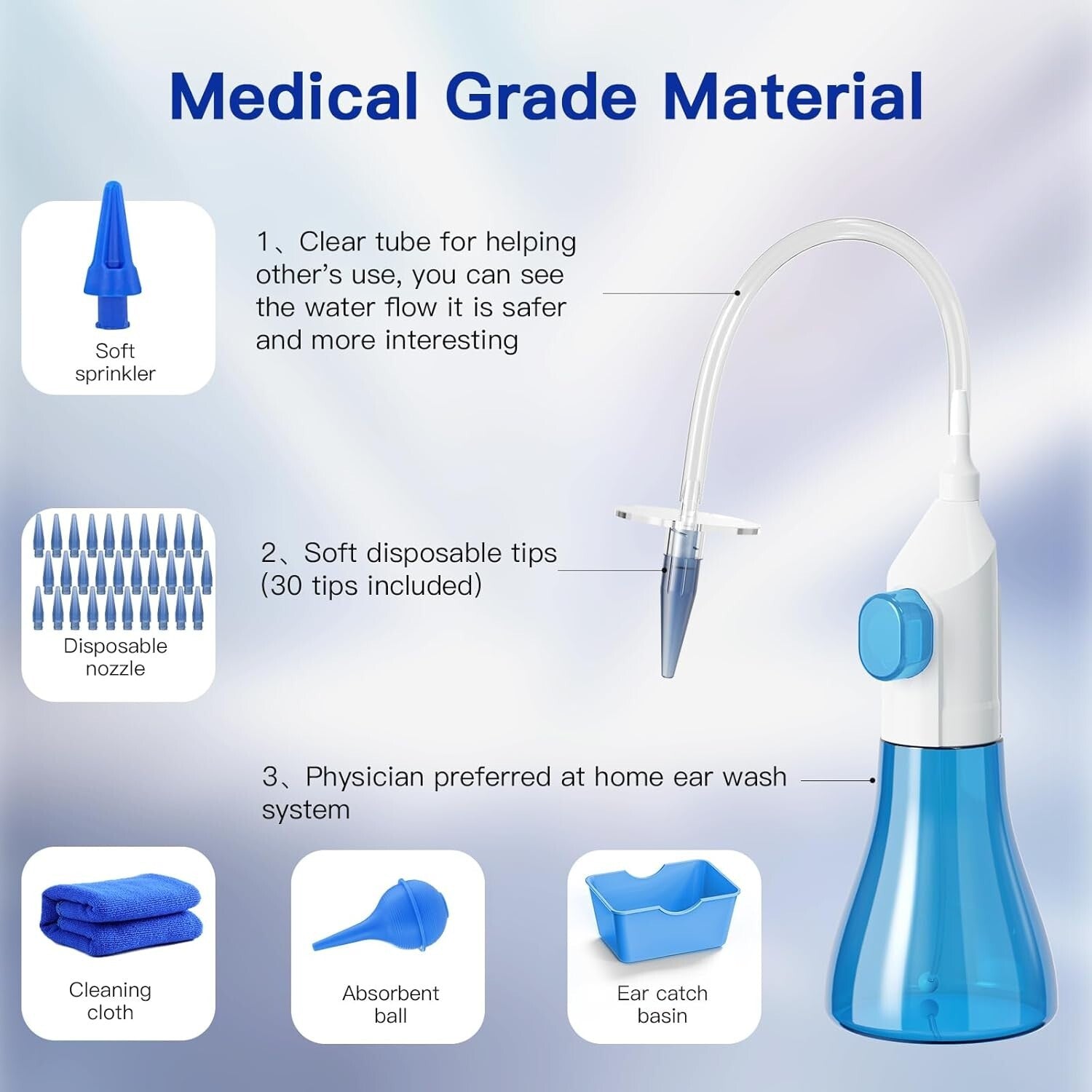 Ear Wax Removal Kit, XaYis Ear Cleaner, Ear Wax Remover with Soft Quad-Stream Ti