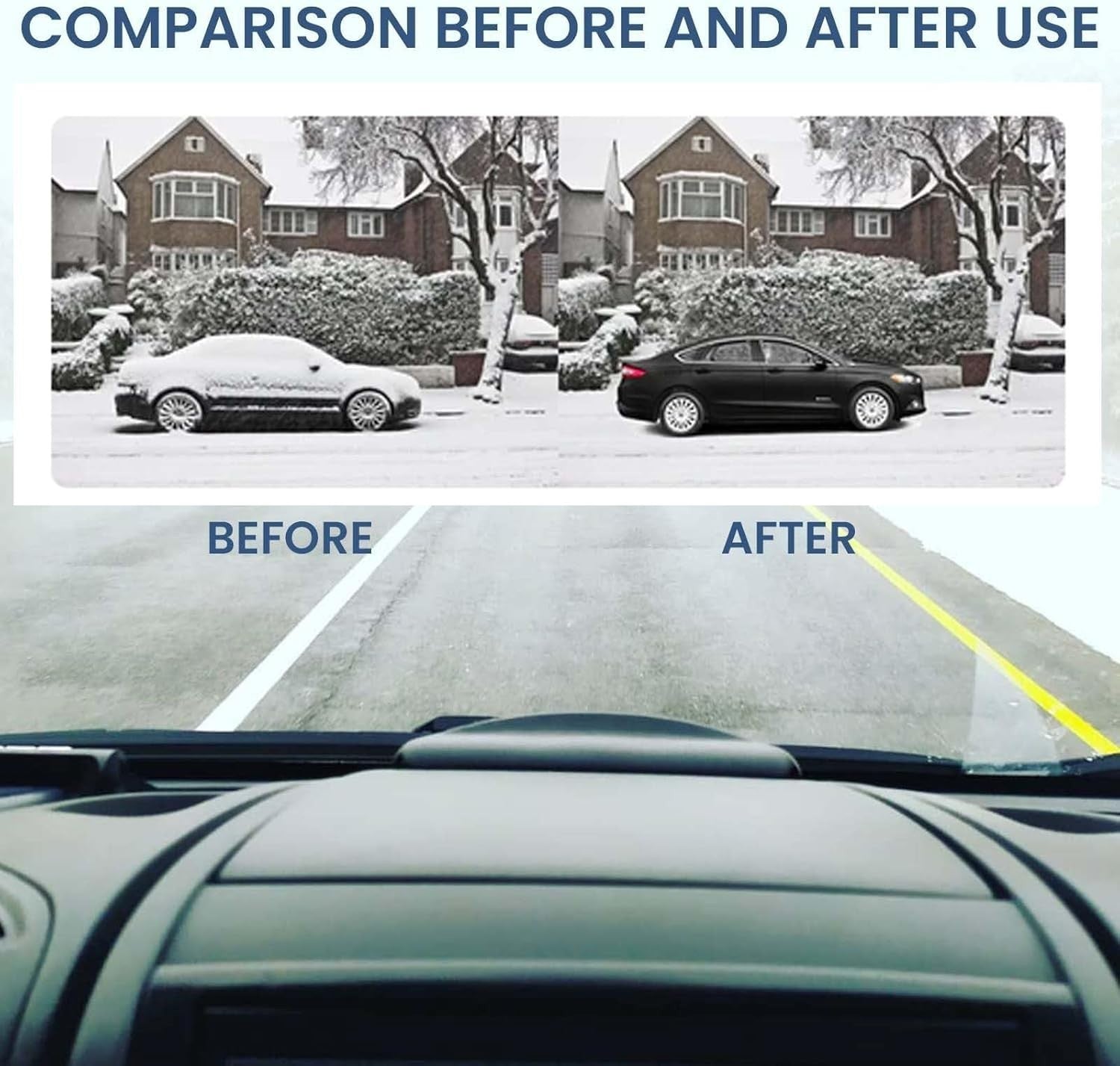 Car Snow Removal Tool - USB Rechargeable, Auto Car Electromagnetic Molecular Win