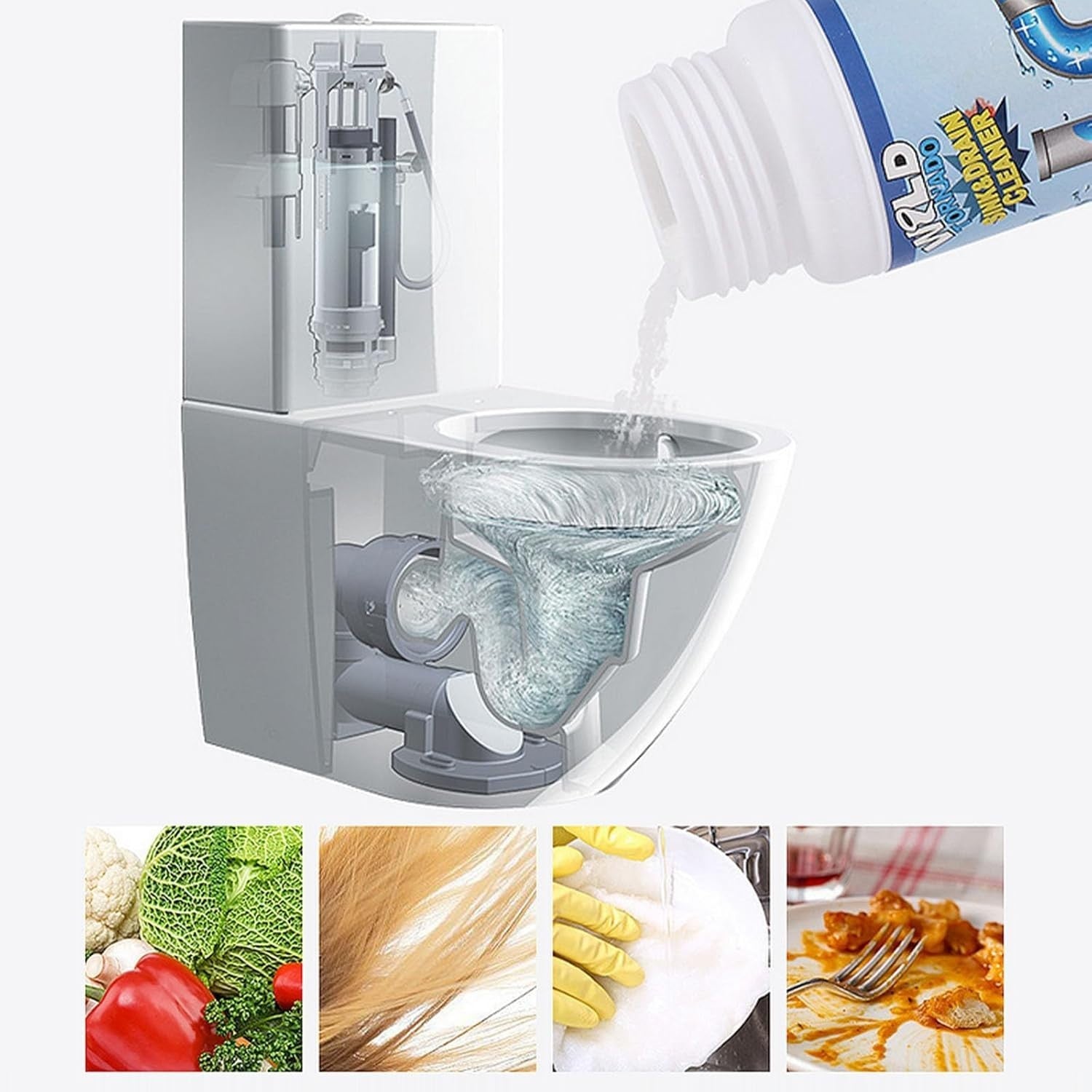 Powerful Sink & Drain Cleaner, Pipe Dredge Deodorant, Sink and drain cleaner Pow