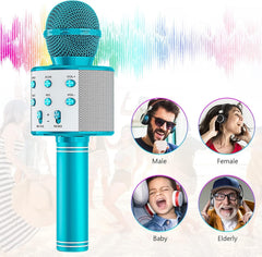 Wowstar Wireless Microphone, Karaoke Bluetooth Microphone for Kids Adults, Porta