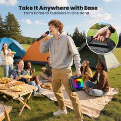 Karaoke Machine 2 Microphones: Portable Karaoke Machine for Adults Kids - Blueto
