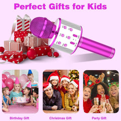 Wowstar Wireless Microphone, Karaoke Bluetooth Microphone for Kids Adults, Porta