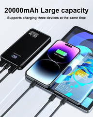 20000mAh Power Bank, PD 20W & USB-C 22.5W Fast Charging Portable Charger with LCD Display, External Battery Pack for Smartphone, Smartwatch, Travel Camping Outdoor