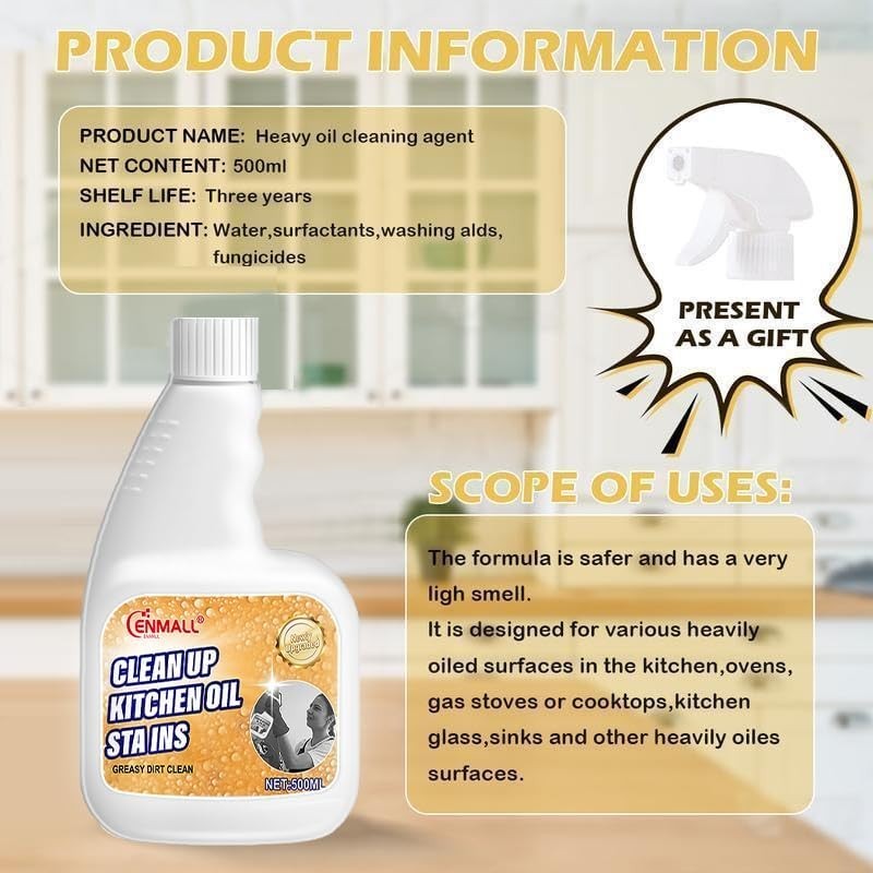 Oven Cleaner Heavy Duty Oven Cleaner Foam Cleaners for BBQ, Grill, Hob & Stoveto