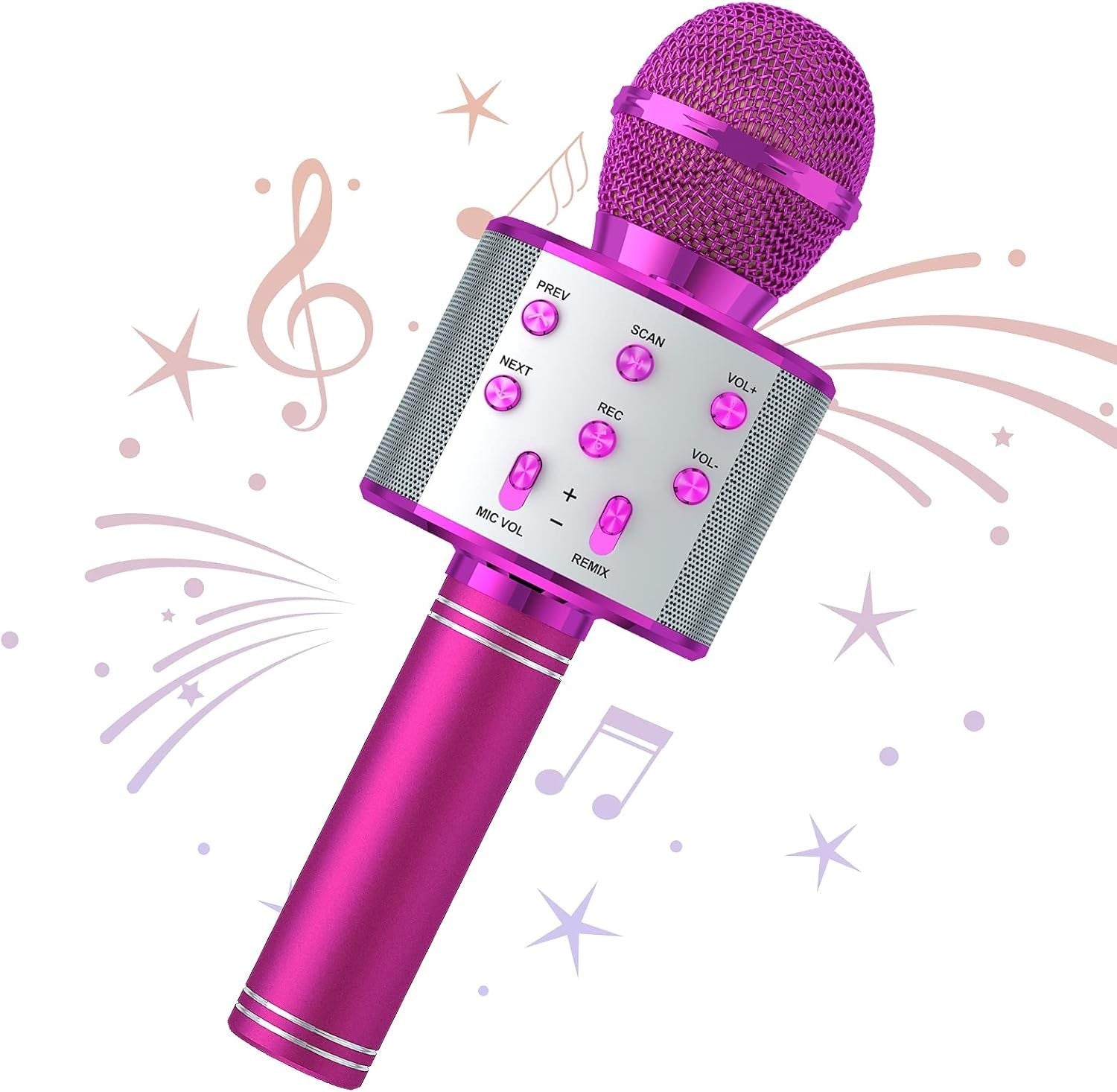 Wowstar Wireless Microphone, Karaoke Bluetooth Microphone for Kids Adults, Porta