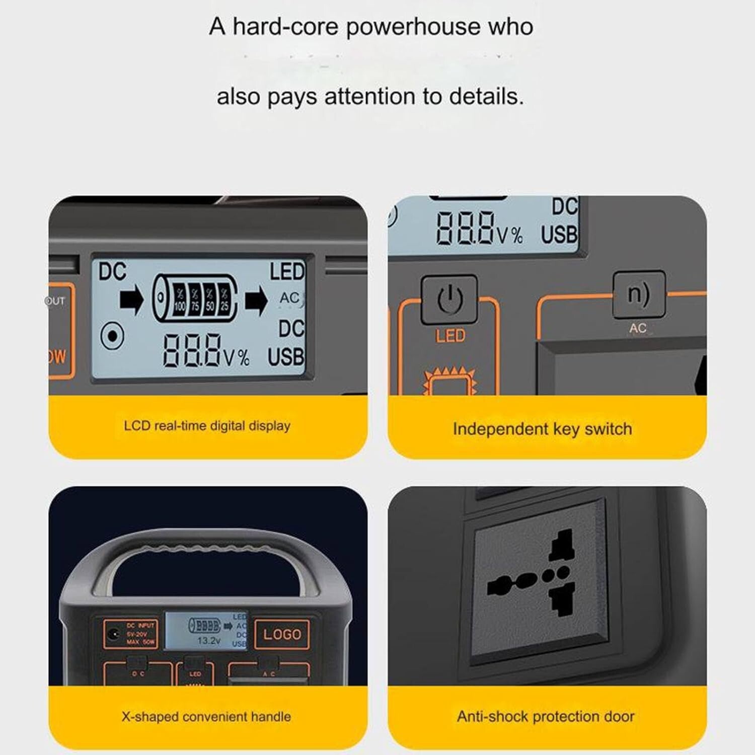 Mini Portable Power Station 100Wh Backup Lithium Battery, 240V 100W Pure Sine Wa