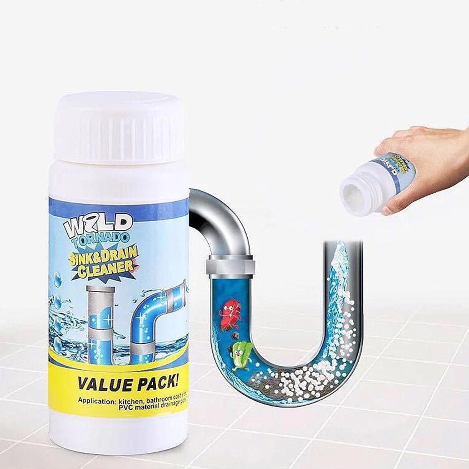 Powerful Sink & Drain Cleaner, Pipe Dredge Deodorant, Sink and drain cleaner Pow