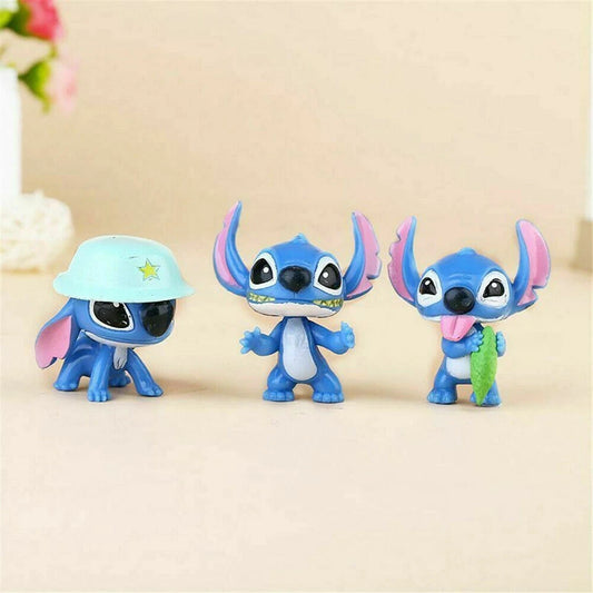 10pcs Lilo & Stitch Cute Collection Cake Decor Topper Figurines Action Figures