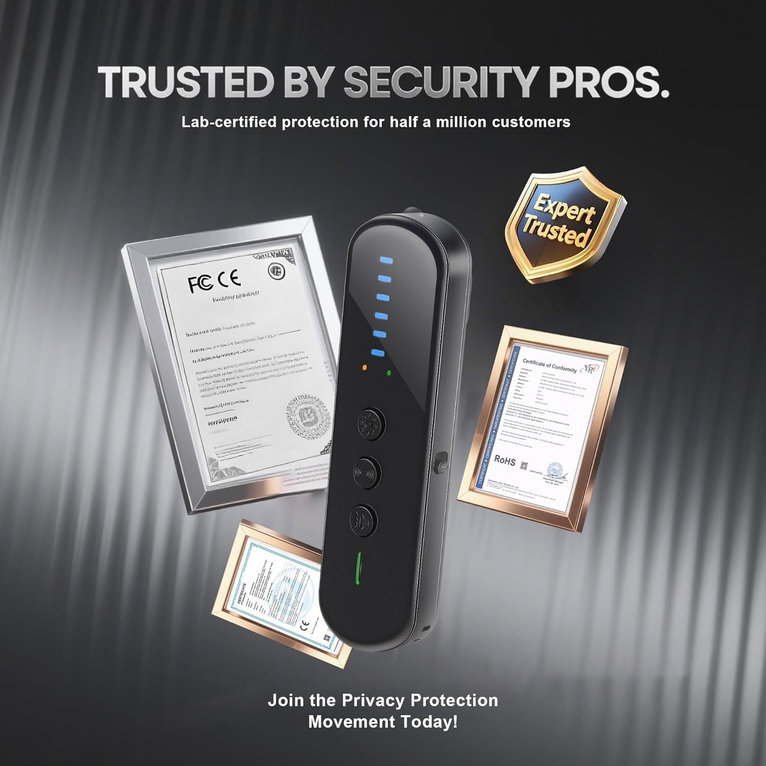 AOBOCAM Spy Hidden Camera Detector, GPS Tracker & Bug Detector, AI-Powered Anti