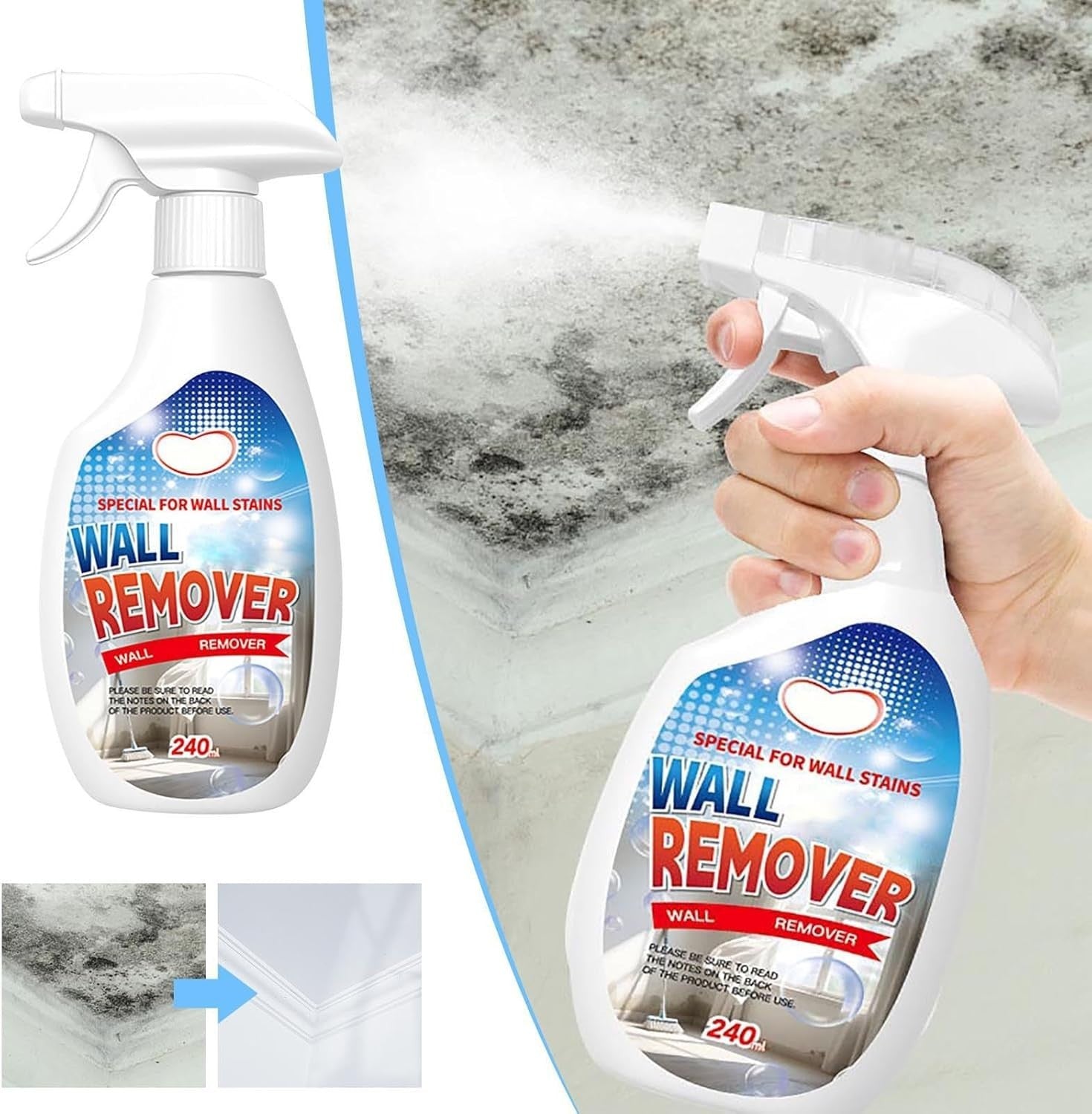 Highly Effective Removal Spray, Wall Remover Spray - Prevents Regrowth, Long-Ter