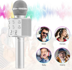 Wowstar Wireless Microphone, Karaoke Bluetooth Microphone for Kids Adults, Porta