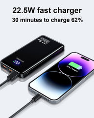 20000mAh Power Bank, PD 20W & USB-C 22.5W Fast Charging Portable Charger with LCD Display, External Battery Pack for Smartphone, Smartwatch, Travel Camping Outdoor