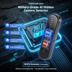 AOBOCAM Spy Hidden Camera Detector, GPS Tracker & Bug Detector, AI-Powered Anti