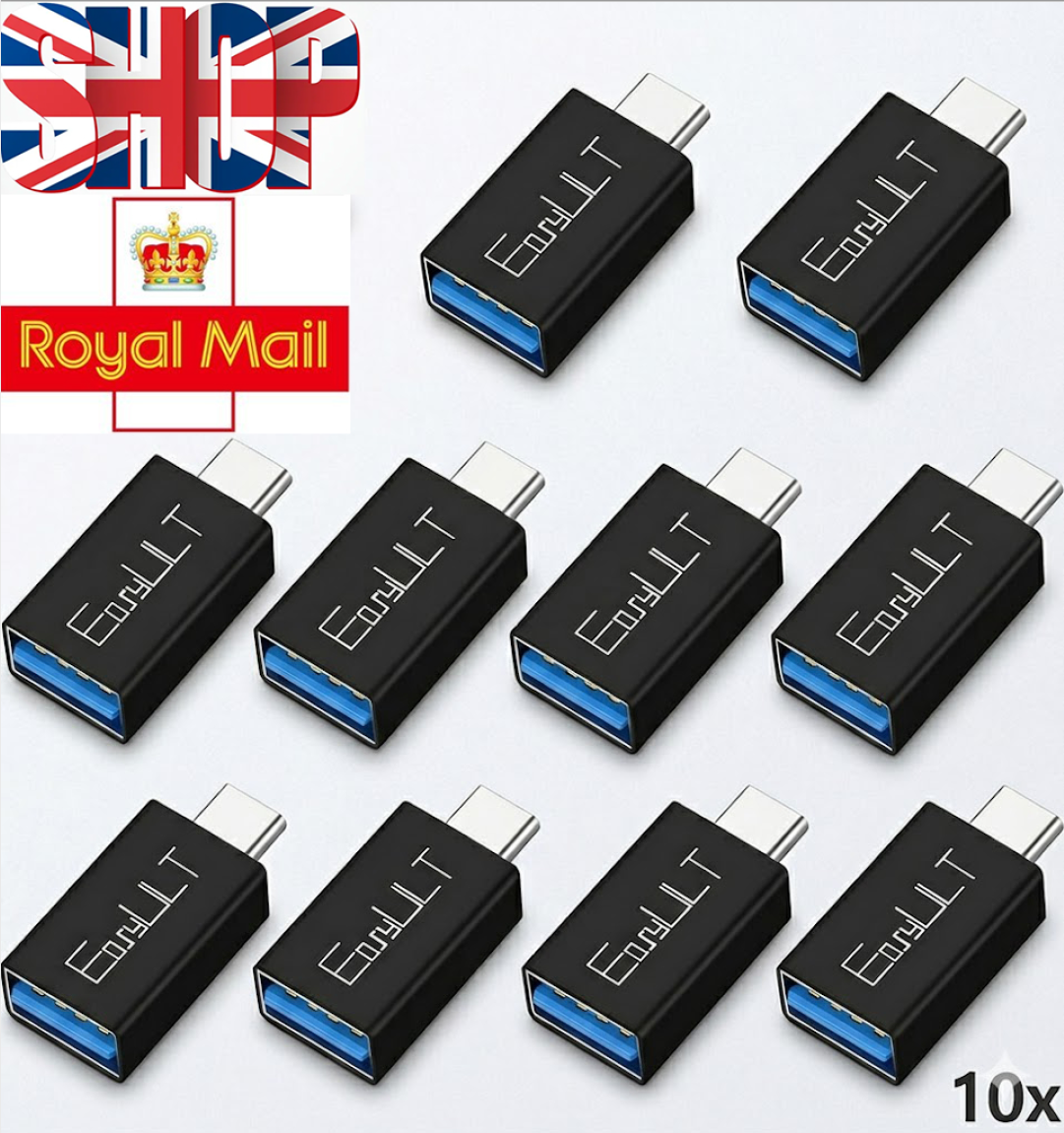 EasyULT USB C to USB 3.0 Adapter[4PCS], USB OTG Type C Male to USB A Female Adap
