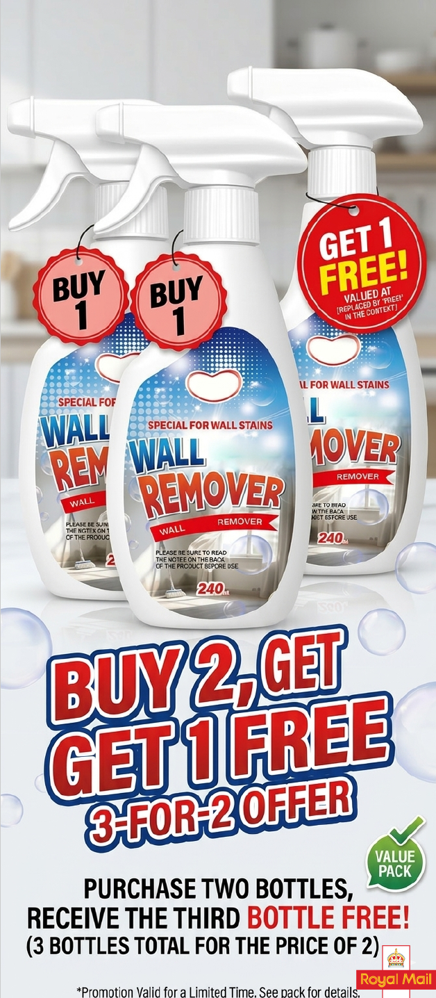 Wall Mold Remover Spray, Highly Effective Mold Removal Spray for Walls, Multi-Su