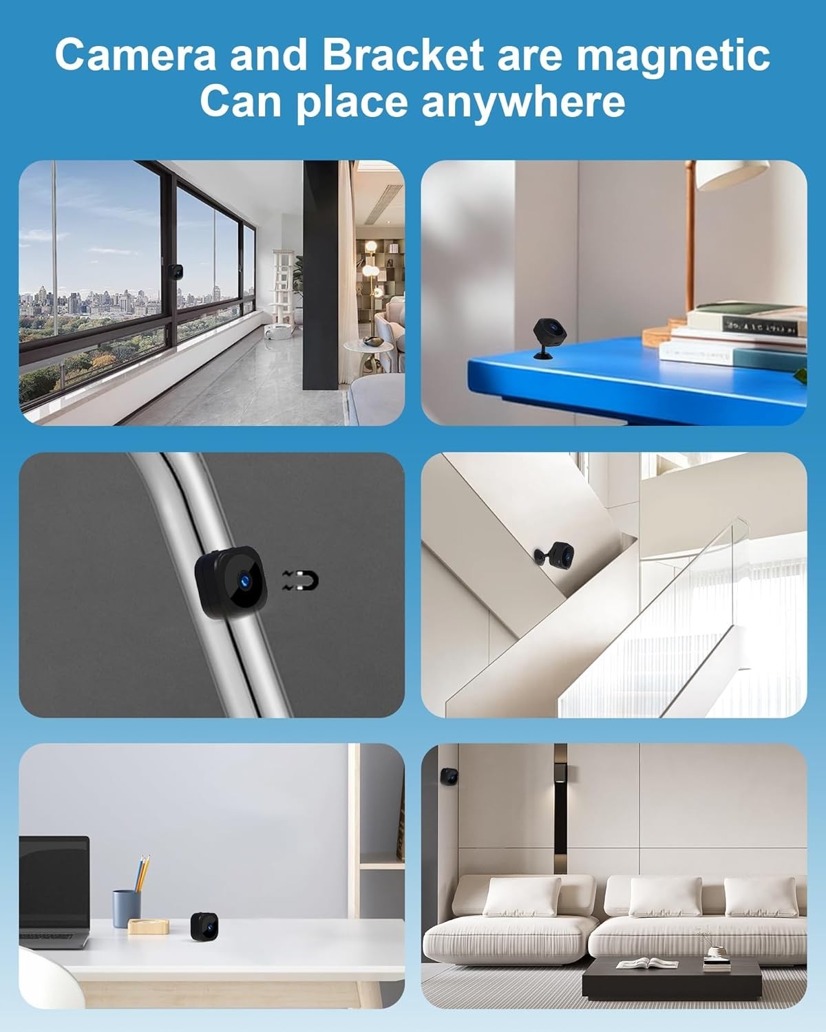 AOBOCAM Mini Camera, Wireless WiFi home security camera 1080P HD, Ind