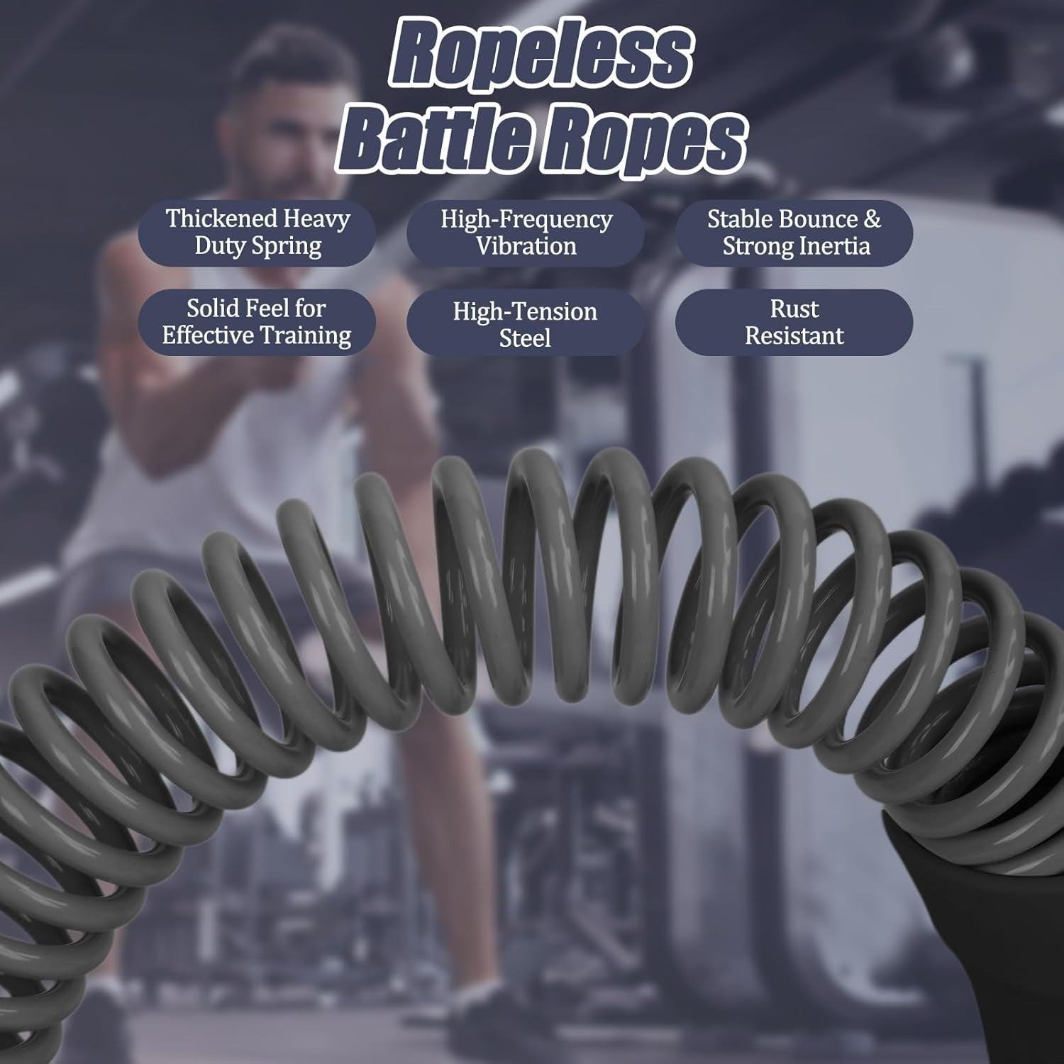 Upgrade 2nd Generation Weighted Ropeless Battle Ropes for Home Gym | Portable Co