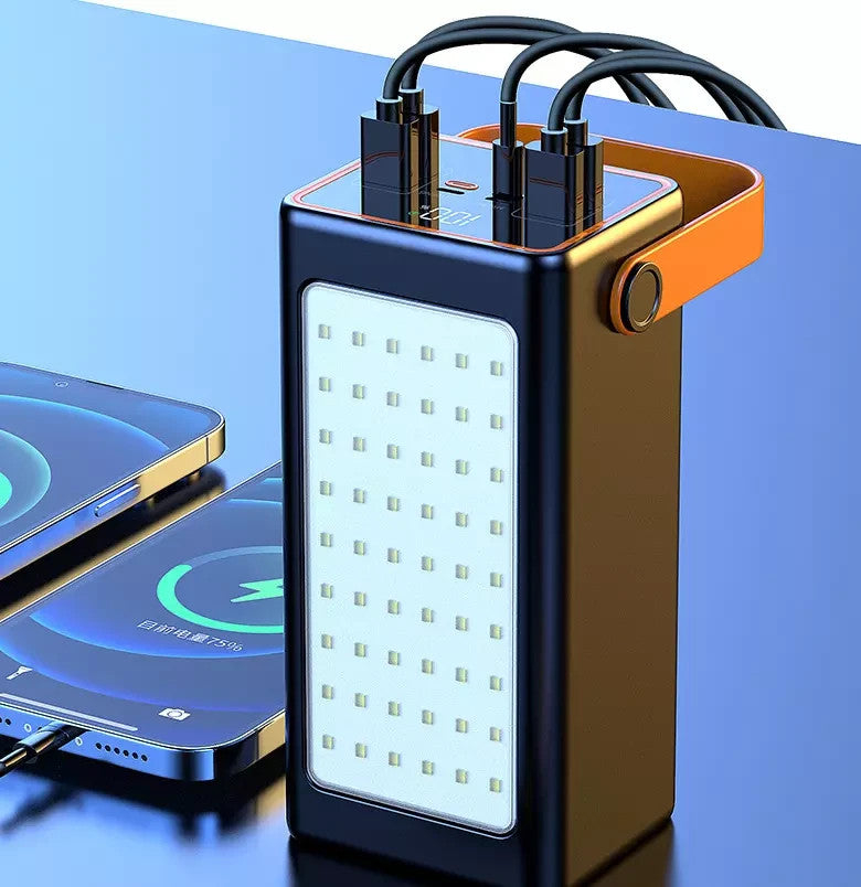 50000mAh Power Bank 66W PD Fast Charging for phone Outdoor Camping Power Supply