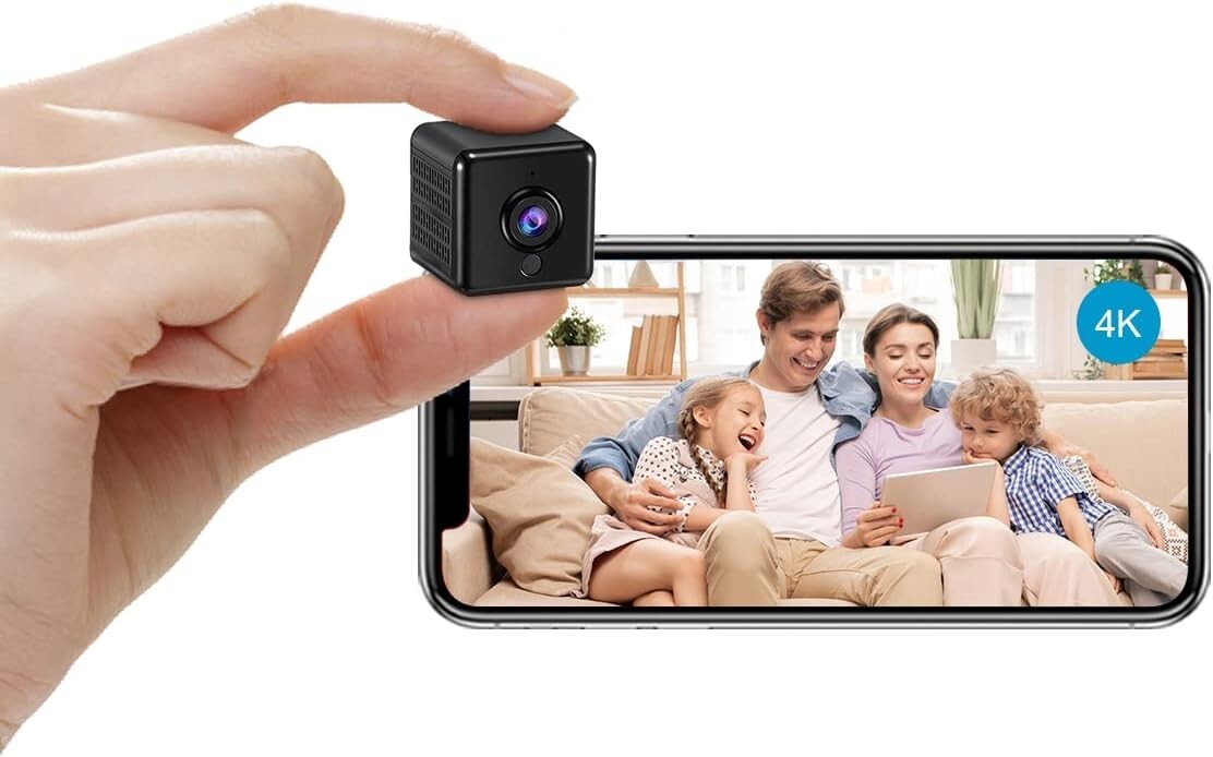AOBOCAM Mini Camera for Home 4K HD Indoor Battery Mini Cameras Wireless WiFi Sec
