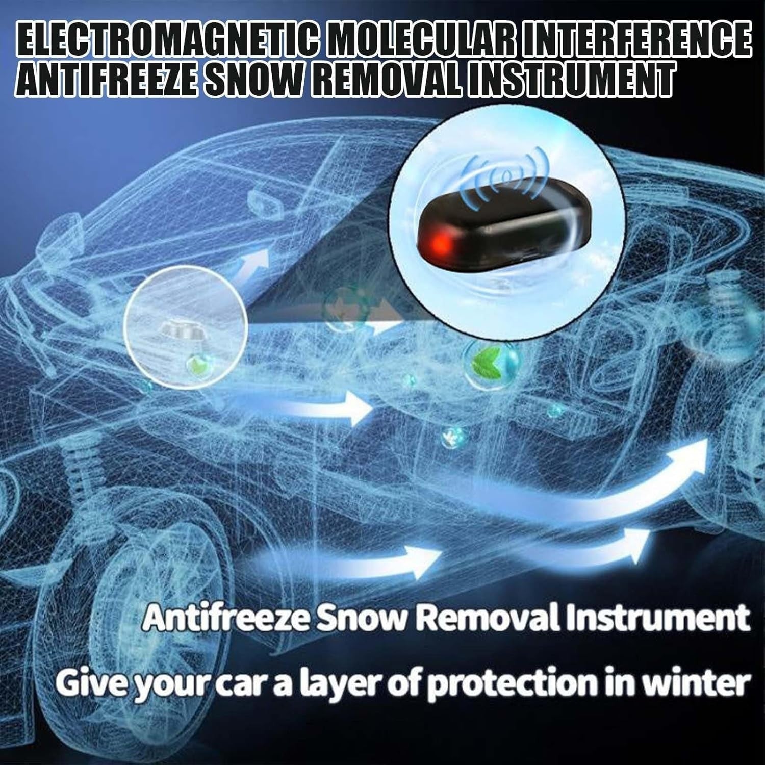 Car Snow Removal Tool - USB Rechargeable, Auto Car Electromagnetic Molecular Win
