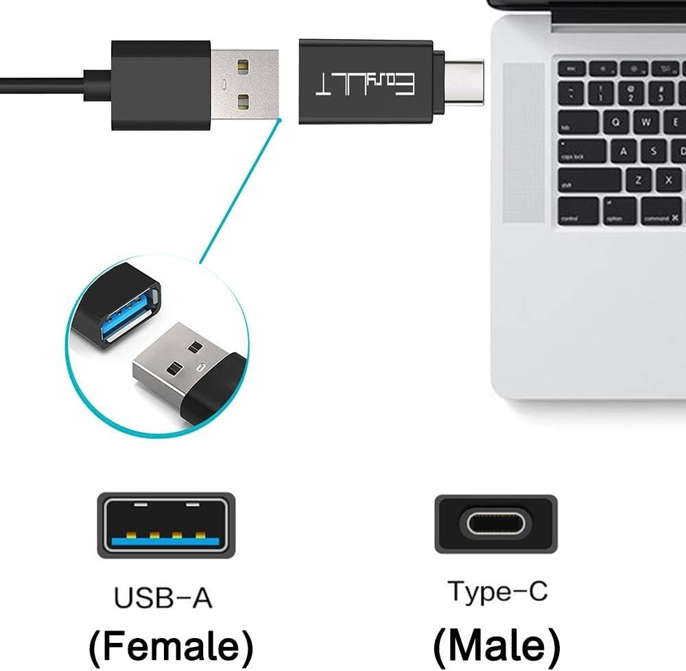 EasyULT USB C to USB 3.0 Adapter[4PCS], USB OTG Type C Male to USB A Female Adap