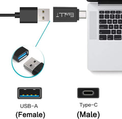 EasyULT USB C to USB 3.0 Adapter[4PCS], USB OTG Type C Male to USB A Female Adap