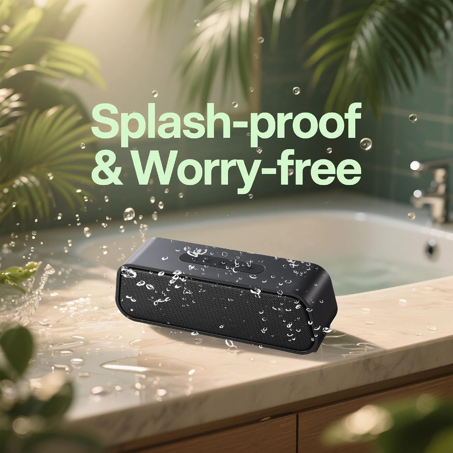 Bluetooth Speaker Wireless, Portable Speaker Stereo Sound Bluetooth 5.3 IPX7 Wat