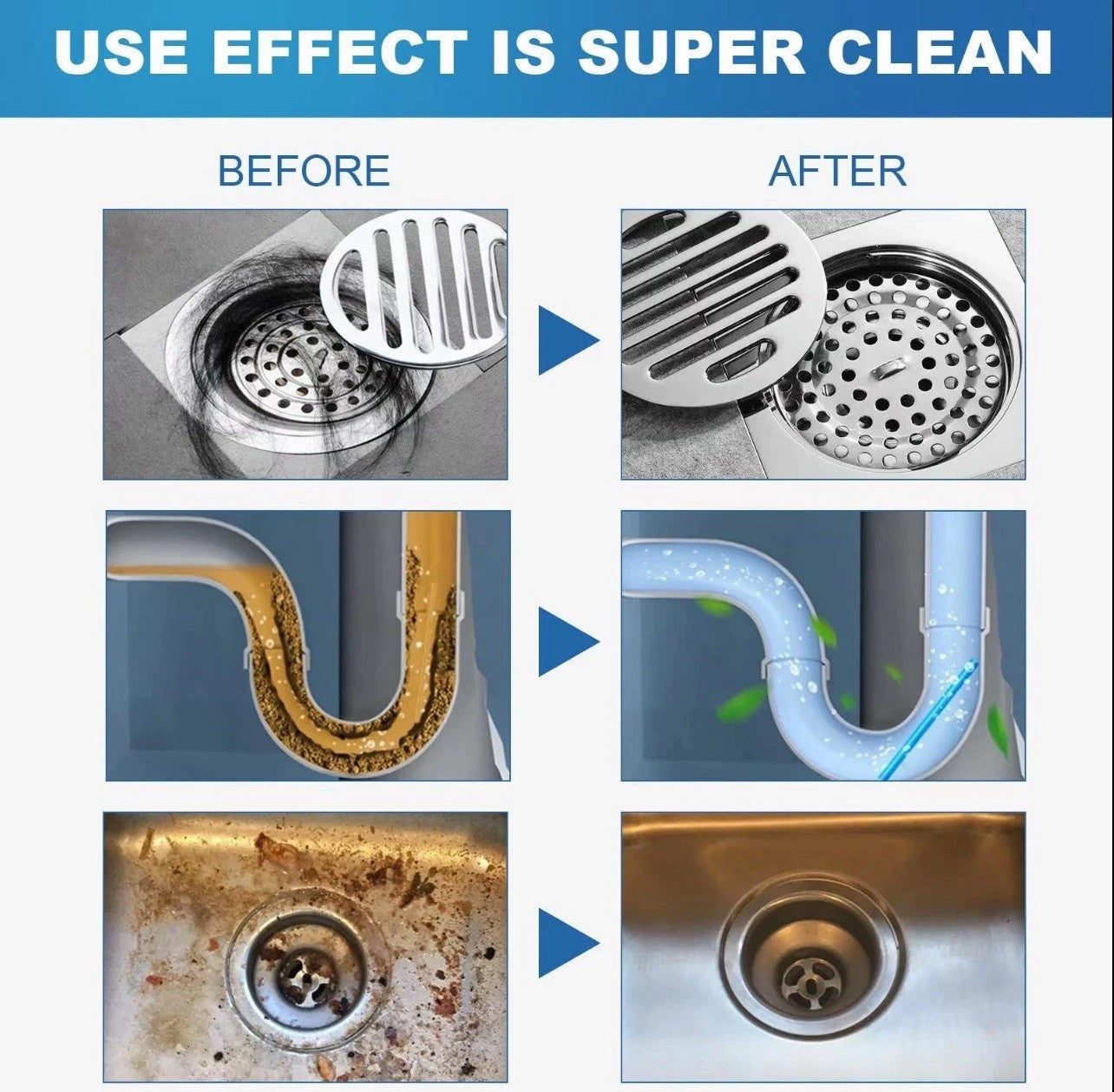 Powerful Pipe Dredging Agent for Kitchen and Toilet Pipe Lines, Strong Pipe Dred