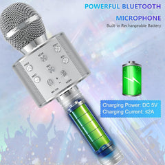 Wowstar Wireless Microphone, Karaoke Bluetooth Microphone for Kids Adults, Porta